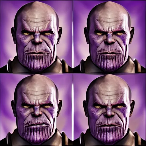 Image similar to thanos who looks like putin, Cinematic, Portrait, Ultra-HD, Beautiful Lighting, insanely detailed and intricate, hypermaximalist, elegant, ornate, hyper realistic, super detailed