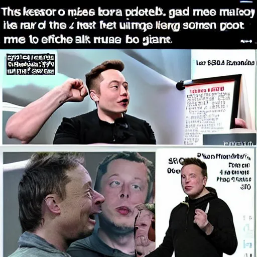 Image similar to Elon Musk kicks Gollum