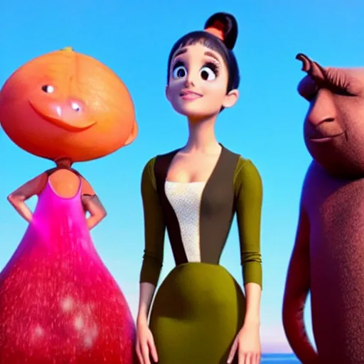 Prompt: a still of ariana grande in james and the giant peach ( 2 0 2 0 )