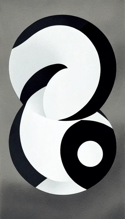 Image similar to Abstract representation of ying Yang concept, by John Martin