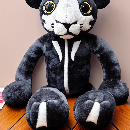 Image similar to blank panther plush toy