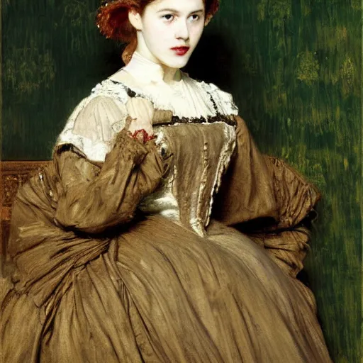 Image similar to by millais, painting of victorian yaiko, 8 k, highly detailed,