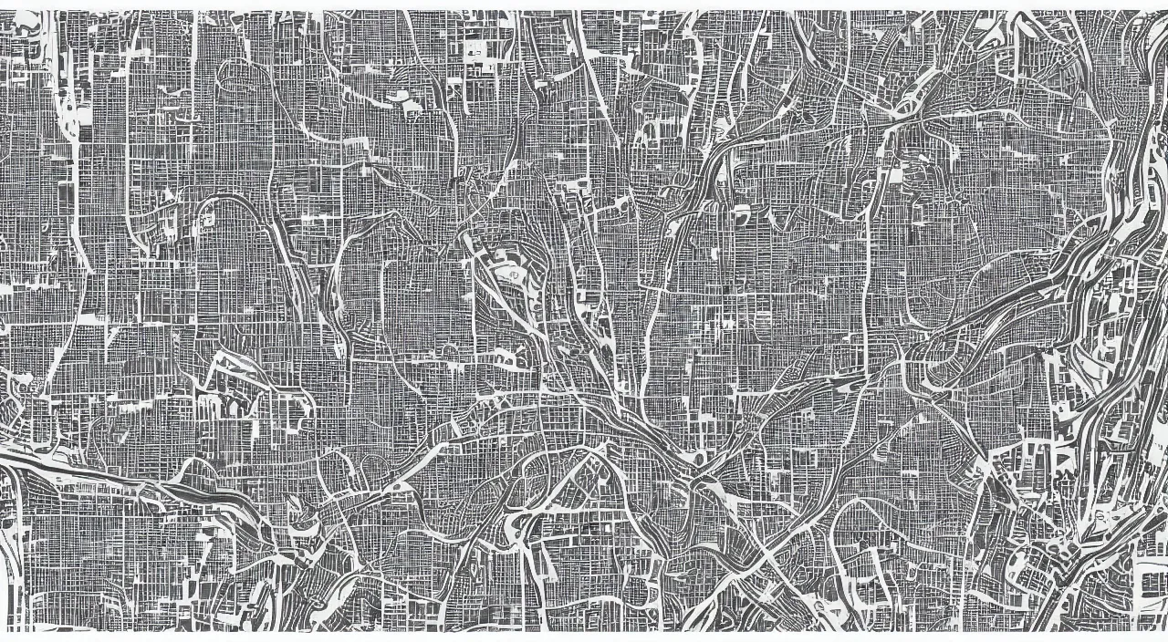 Image similar to los angeles as an axon drawing, in vector drawing style of charles williams