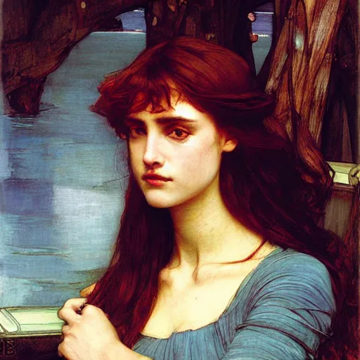 Image similar to art by, john william waterhouse, kilian eng, rosetti, john everett millais, 4 k