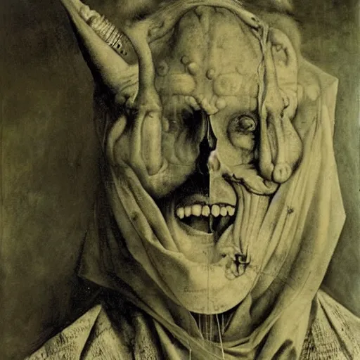 Prompt: portrait of the devil by hieronymus bosch, joel peter witkin, annie liebovitz