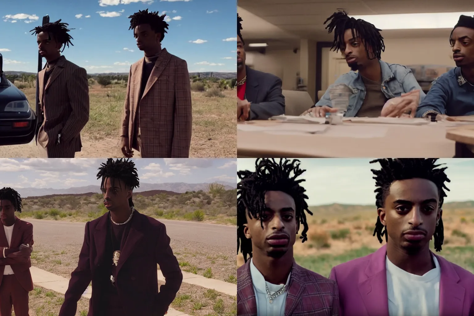 Prompt: Playboi Carti in Better Call Saul, film footage