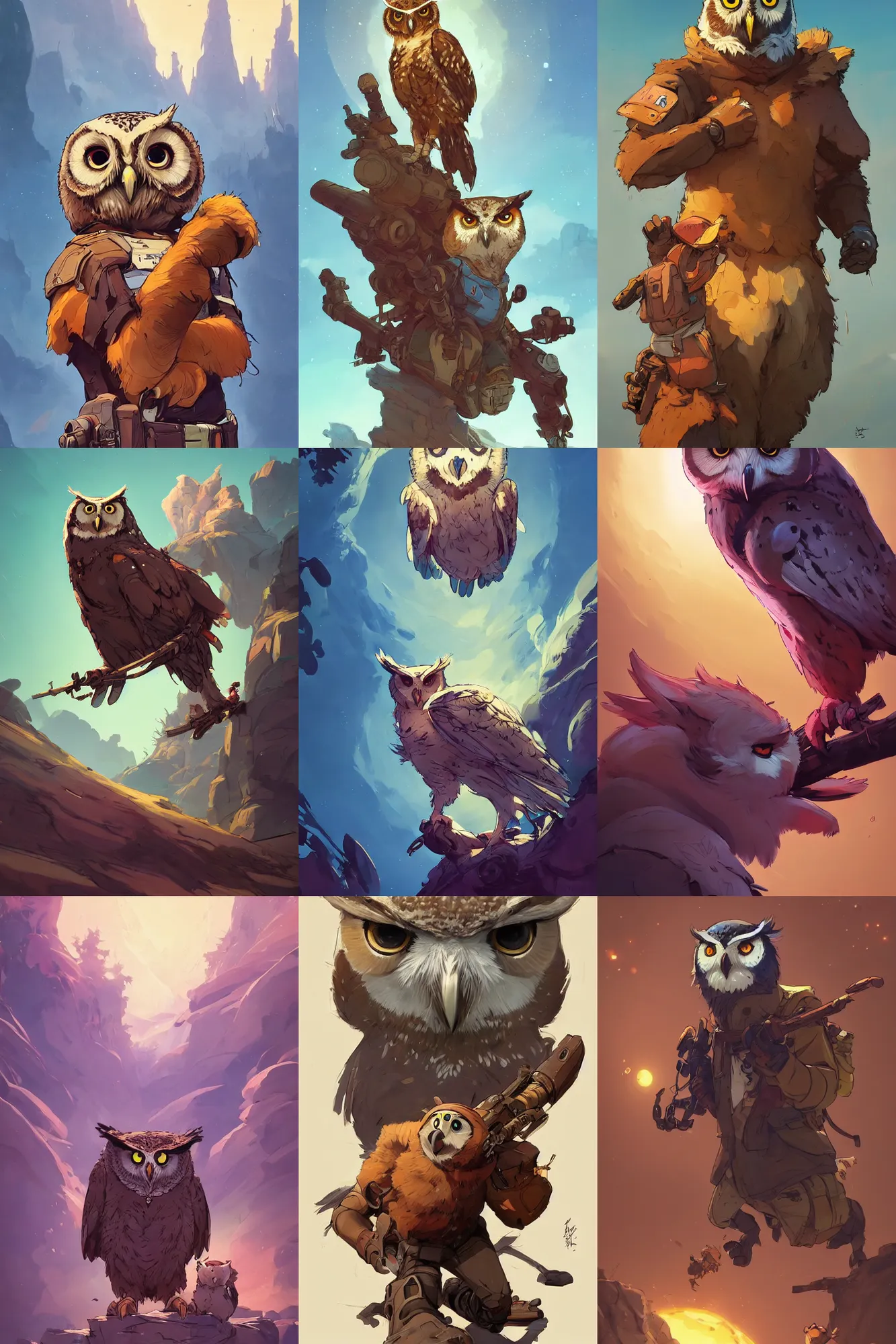 Prompt: depiction of a owl bear, official fanart behance hd artstation by jesper ejsing, by rhads, makoto shinkai and lois van baarle, ilya kuvshinov, ossdraws, that looks like it is from borderlands and by feng zhu and loish and laurie greasley, victo ngai