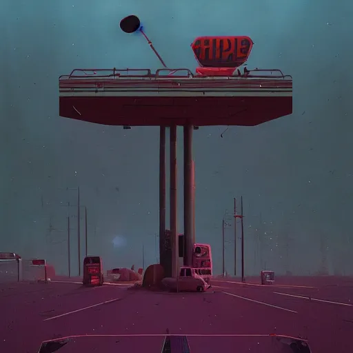 Image similar to the upside down world by simon stalenhag