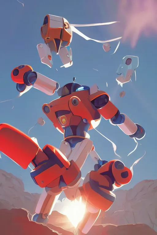 Image similar to metabots medabots medarotto medarot robot minimalist comics, behance hd by jesper ejsing, by rhads, makoto shinkai and lois van baarle, ilya kuvshinov, rossdraws global illumination ray tracing hdr radiating a glowing aura