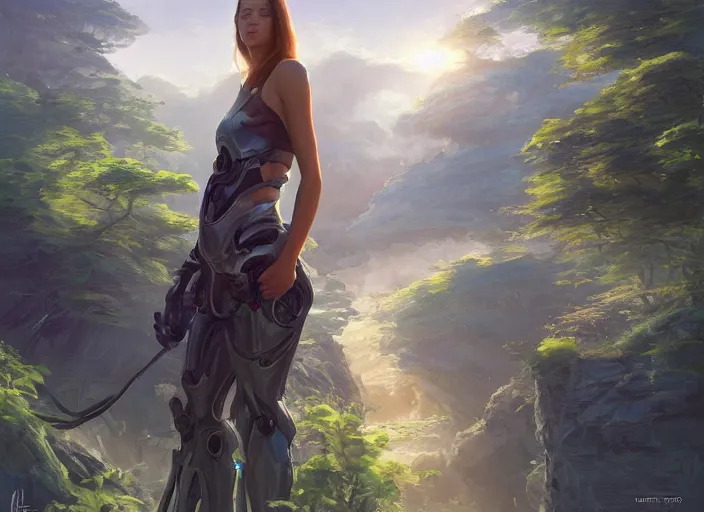 Image similar to cybernetic dawn by vladimir volegov and alexander averin and peder mørk mønsted and ross tran and raphael lacoste