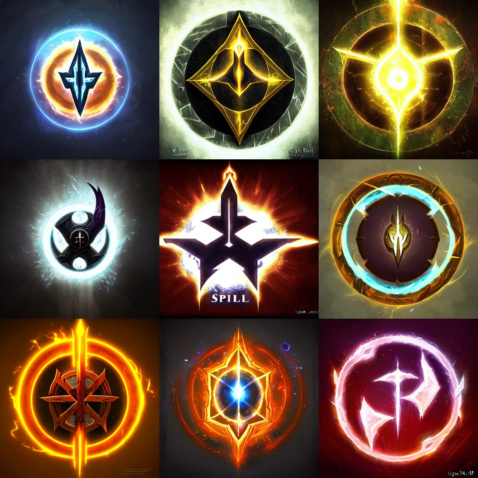 Prompt: holy light spell, symbol art, warcraft style, fantasy game spell icon, by greg rutkowski