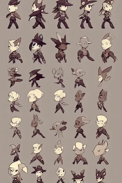 Image similar to ( ( ( ( ( 1 9 5 0 s dofus online new characters spritesheet. muted colors. ) ) ) ) ) by jean - baptiste monge!!!!!!!!!!!!!!!!!!!!!!!!!!!!!!