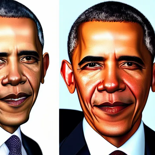 Prompt: Obama with Norwegian skin color, Scandinavian skin color, British skin color