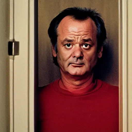 Image similar to bill murray in the shining, movie still, promotional shot