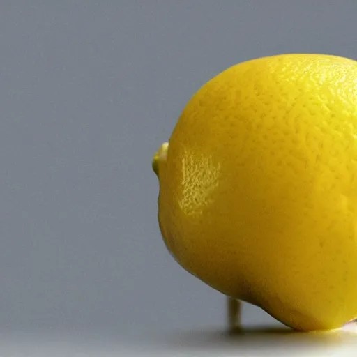 Image similar to a terrified lemon