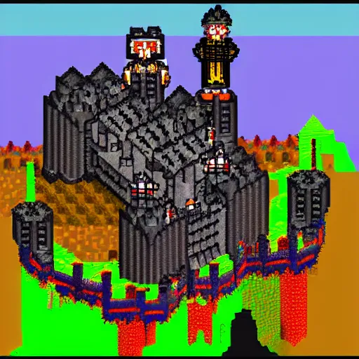 Prompt: 8bit dark castle