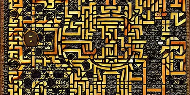 Image similar to maze labyrinth steampunk by albert gleizes