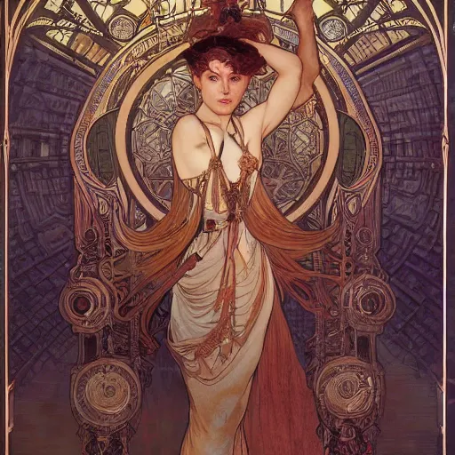 Prompt: machine god rebuilding itself, fantasy, d & d, intricate, detailed, by by alphonse mucha, adolfo hohenstein, alice russell glenny, stanley artgerm lau, greg rutkowski, detailed, trending on artstation, trending on artstation, smooth