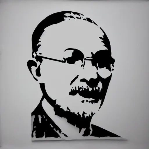 Image similar to individual ghandi silk screen portrait banksy style