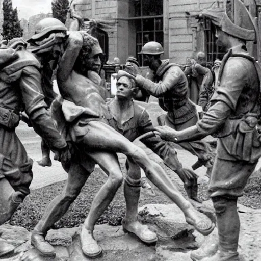 photograph of the statue of david getting stolen by Stable Diffusion OpenArt