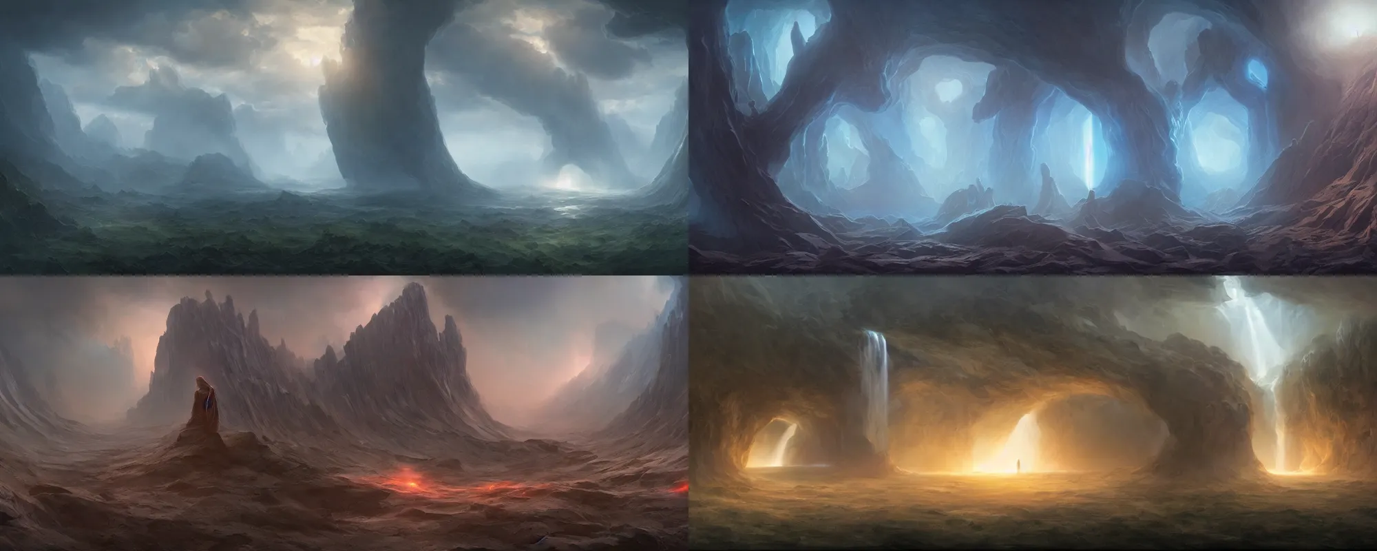Prompt: Concept_Art_of_cinematography_from_Terrence_Malick_film_by_Noah_Bradley_depicting_the descent of spirit into matter