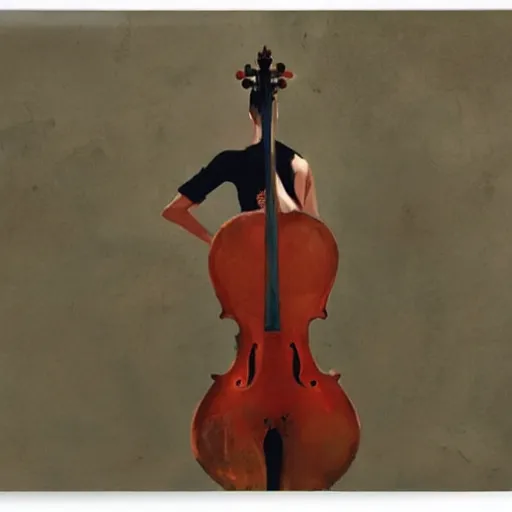 Image similar to body as a cello by greg rutkowski