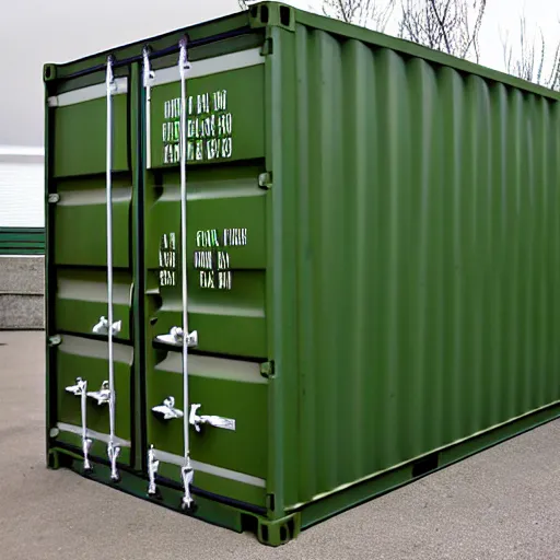 Image similar to rusty green shipping container,