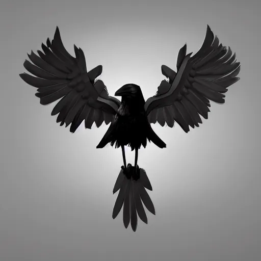 Image similar to family crest depicting a raven with a halo in style of halo emblems, with dramatic lighting, concept art, matte painting, 8 k, highly detailed, artstation