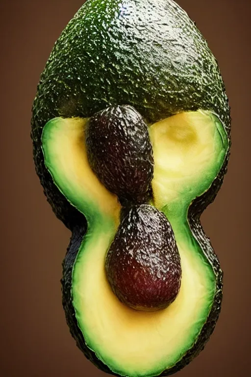 Prompt: 📷 gaten matarazzo the avocado 🥑, made of food, head portrait, dynamic lighting, 4 k