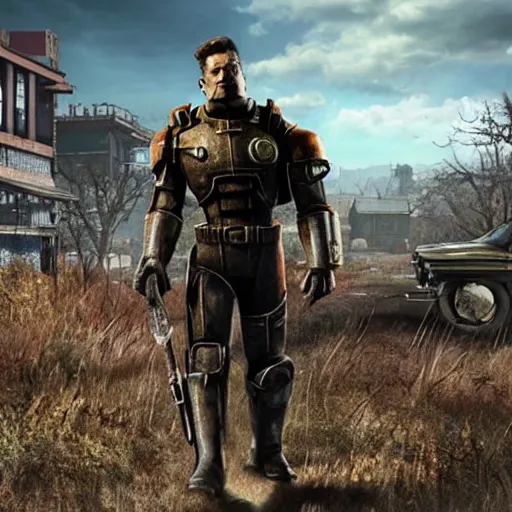 Image similar to promotional photo for the fallout 4 movie,