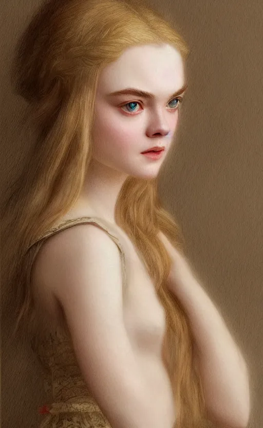 Image similar to elle fanning elle fanning elle fanning traditional corsican, intricate, highly detailed, artstation, illustration, jurgens, rutkowski, bouguereau