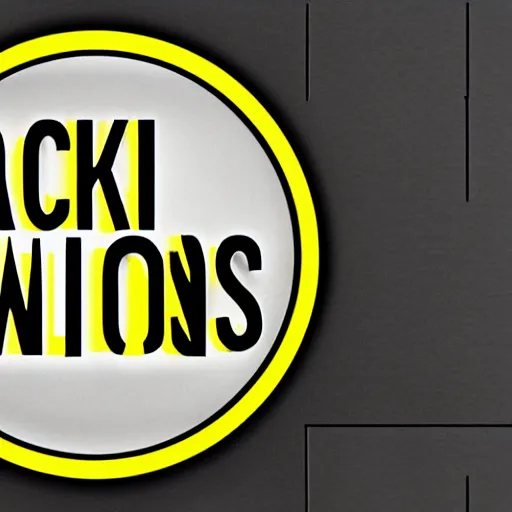 Prompt: logo of a news network called backrooms news network, yellow, corporate, gradients