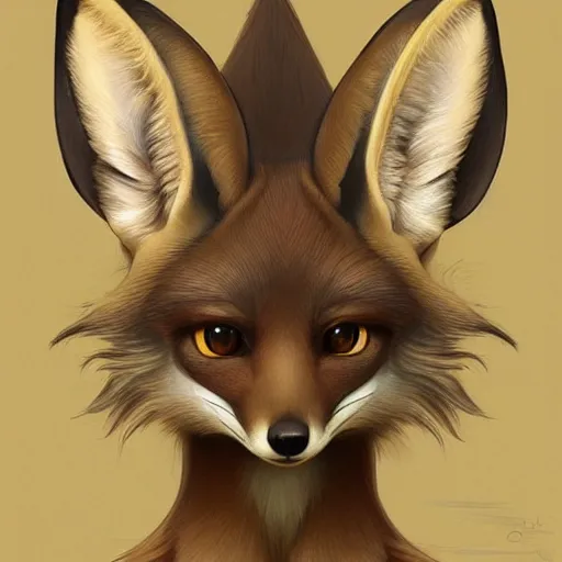 Prompt: a male anthropomorphic fennec fox fursona, mocha swirl color scheme, elegant, highly detailed, digital painting, artstation, concept art, smooth, sharp focus, illustration, art by artgerm and greg rutkowski and alphonse mucha and uang guangjian and gil elvgren and sachin teng, symmetry!!