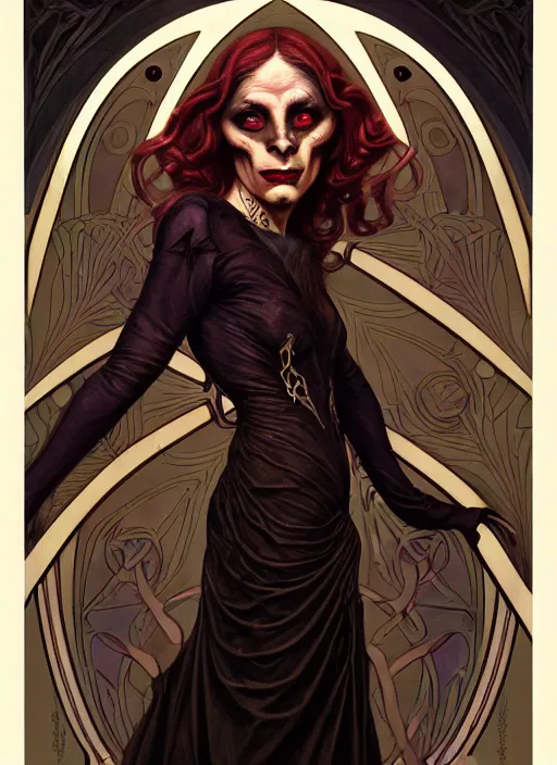 Prompt: an art nouveau, evil goblin portrait in the style of charlie bowater, and in the style of donato giancola, and in the style of charles dulac. very large, clear, expressive, intelligent eyes. symmetrical, centered, ultrasharp focus, dramatic lighting, photorealistic digital painting, intricate ultra detailed background.