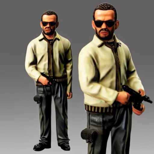 Image similar to resin model of gta character figurine.