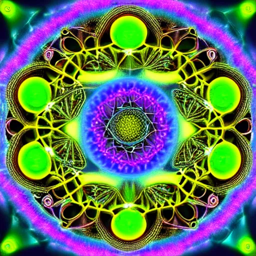 Prompt: quantum abstract, virtual matter, sacred geometry, fractal geometry, bizarre microcells, very detail, intricate details, insane details