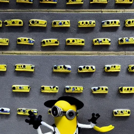 Prompt: minion crime scene photo