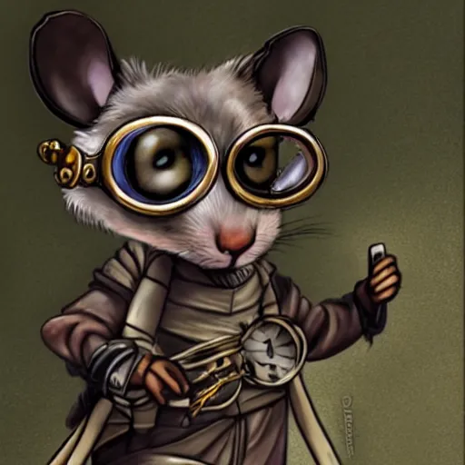 Image similar to a rat with steampunk googles, from Kenshin