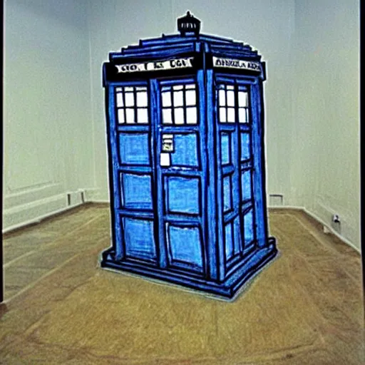 Image similar to a tardis by van gough, insanely detailed