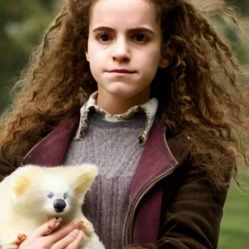 Prompt: hermione granger holding scabbers