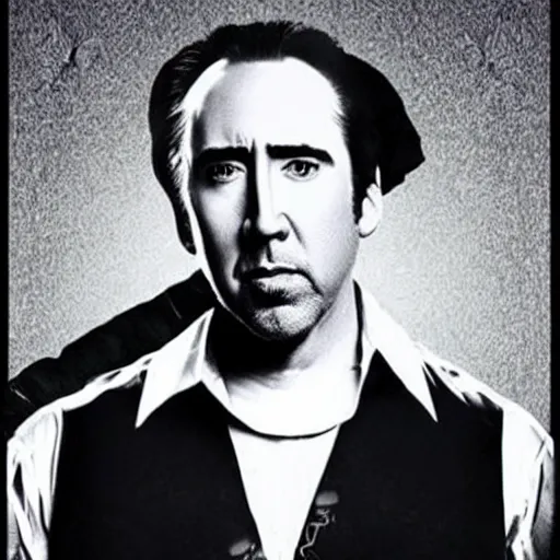 Image similar to Nicholas Cage as a space ship shooting aliens