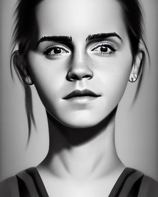 Prompt: detailed digital illustration of a emma watson bust, chinese artwork, soft brushstrokes, subsurface scattering, warm lighting