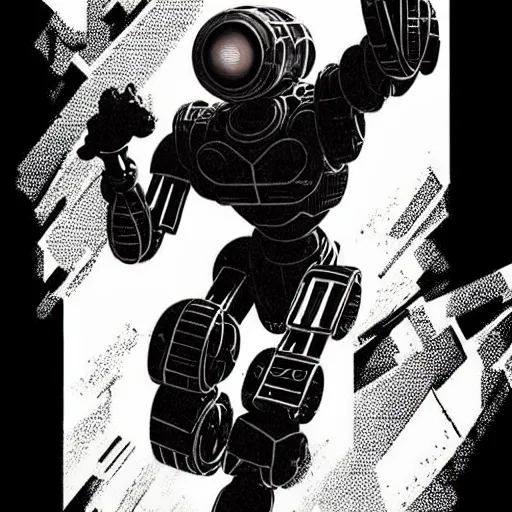 Prompt: a mike deodato style robot, 1 9 7 0 s sci - fi, ink drawing, smooth, sharp focus, vibrant volumetric natural light in style of josan gonzalez and mike winkelmann and andgreg rutkowski and alphonse muchaand and caspar david friedrich and stephen hickman and james gurney and hiromasa ogura..
