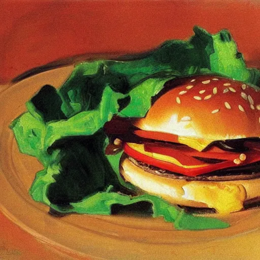 Image similar to a hamburger painted by sorolla