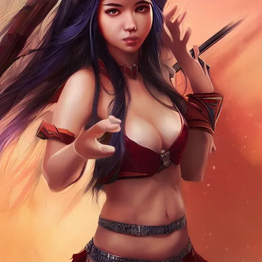 Prompt: the path of the apache warrior, female, young, artgerm, pixiv - n 4