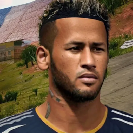 Prompt: neymar as pubg player portrail