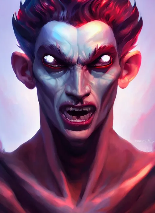 Image similar to the god hades, hellish, portrait, sharp focus, digital art, concept art, dynamic lighting, subsurface scattering, photoreal, trending on artstation, by emylie boivin 2. 0, artgerm 0. 5, rossdraws 2. 0