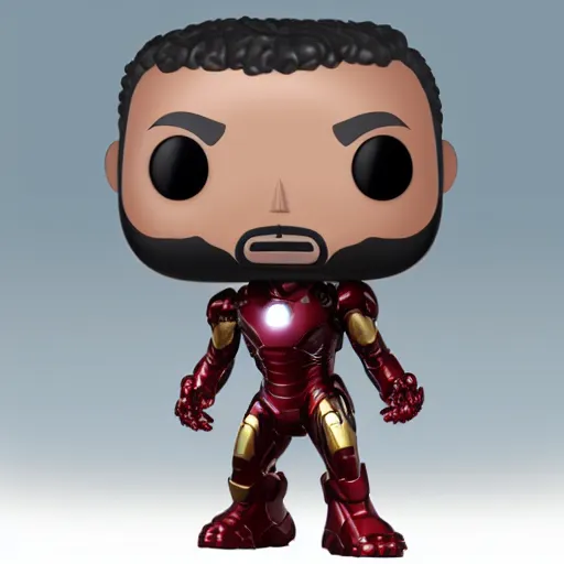 Image similar to iron man funko pop, 4k realistic photo