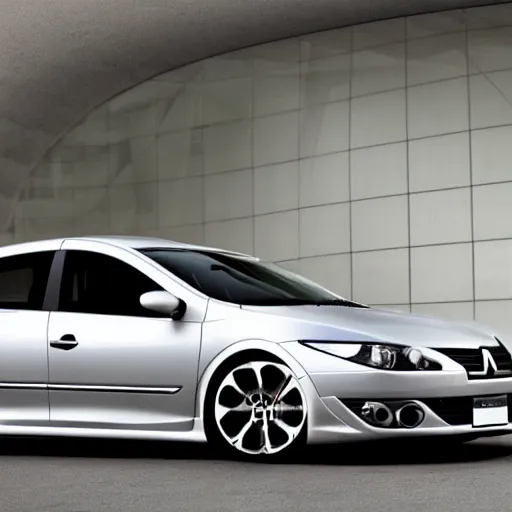 Prompt: renault laguna customized in tokyo, japanese style custom, lightning, wide angle view