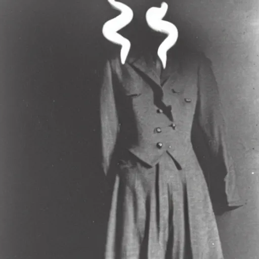 Prompt: a album of slenderman no face from the 1940s